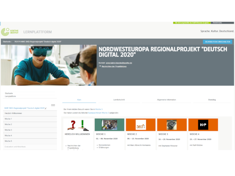 Nordwesteuropa-Regionalprojekt „Deutsch Digital 2020“